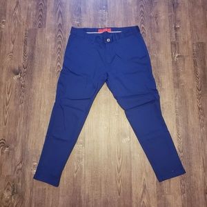 ZARA NAVY BLUE CHINO TROUSERS DRESS PANTS 32
